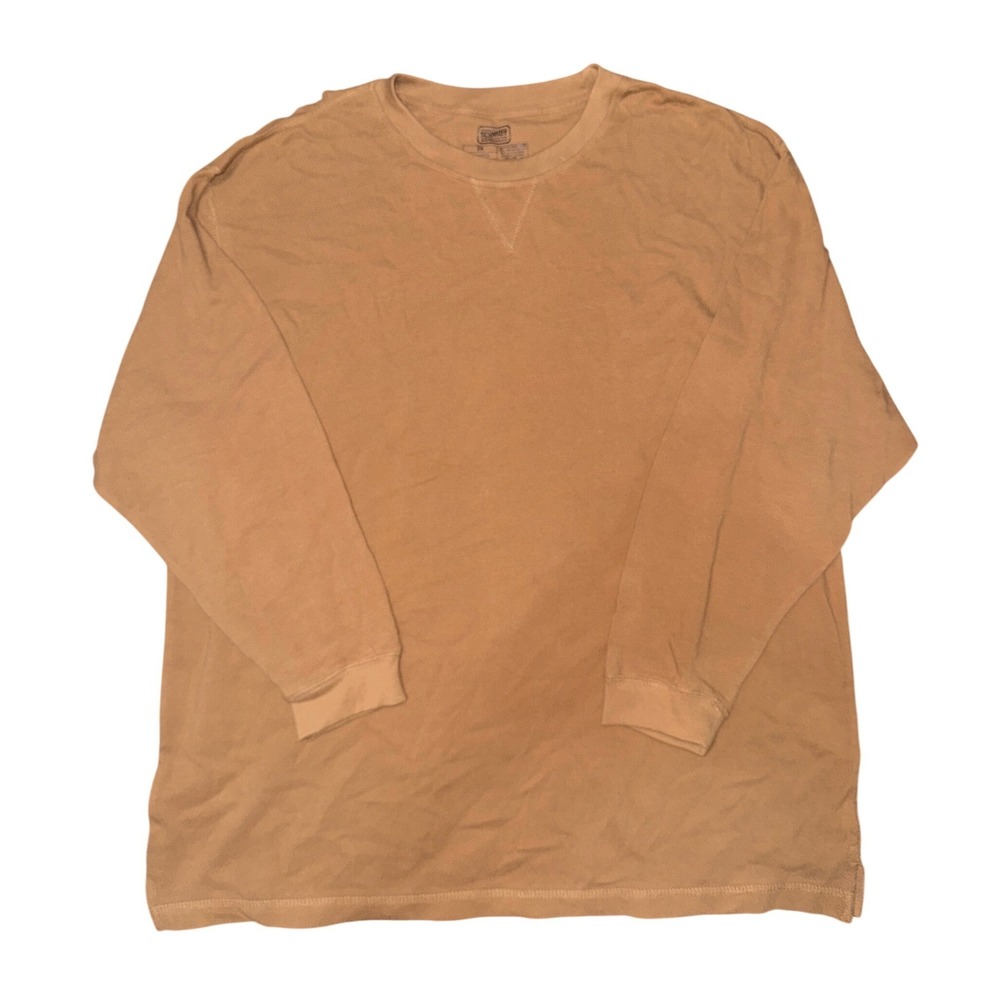 CE Schmidt‎ Workwear Tan Waffle Knit Thermal Long Sleeve Utility Gorp Cabincore
